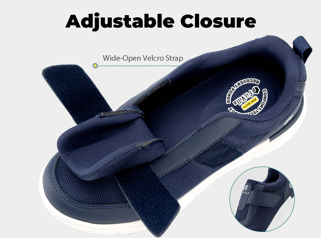 FitVille Men's EasyTop StrapEase Diabetic Shoes V4 by FitVille