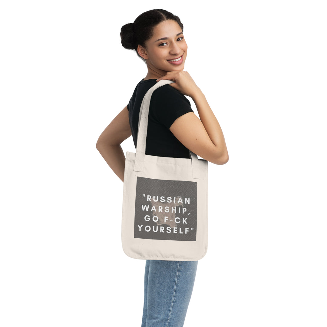 'RUSSIAN WARSHIP, GO F-CK YOURSELF' Canvas Tote Bag