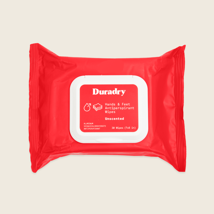 Duradry Antiperspirant Wipes for Hands & Feet by Duradry