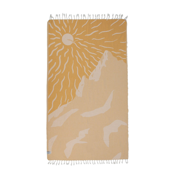 Sunny Utah Peshtemal Pure Cotton Beach Towel by La'Hammam