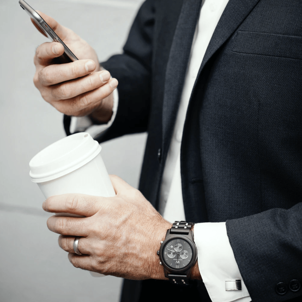 CHRONO S - IVORY BLACK (44MM) by AVANTWOOD