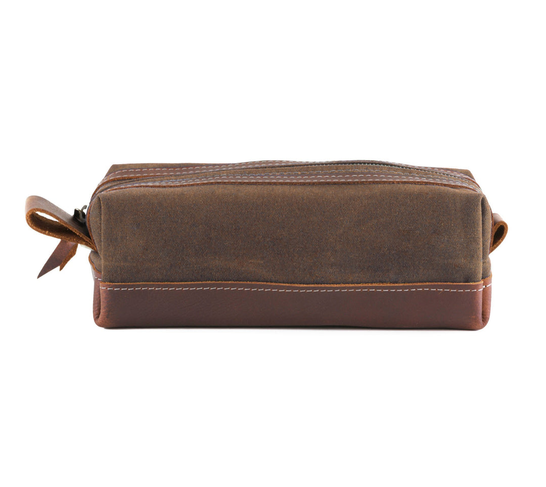 Waxed Canvas Toiletry Bag by Lifetime Leather Co